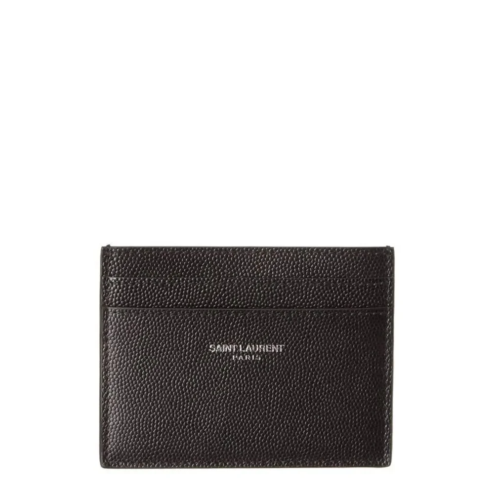 Saint Laurent Classic Leather Card Case, Black